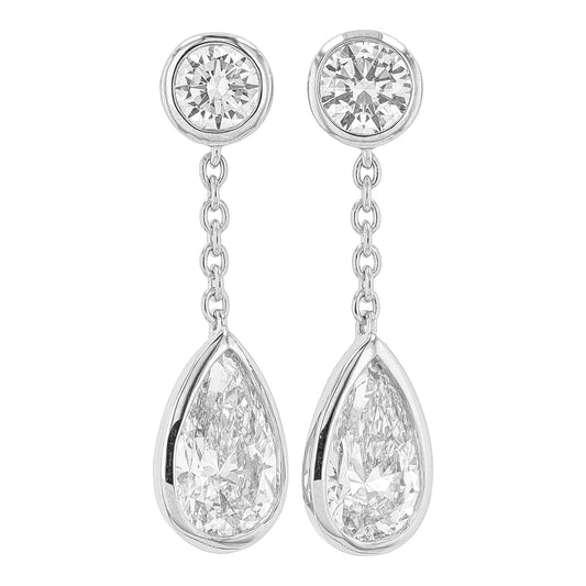14K WG 2 CTW Lab Grown Diamond Earrings<p><strong>Lab Grown Diamond</p></strong>