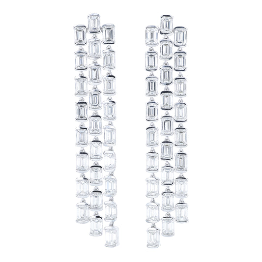 14K WG 13.80 CTW Lab Grown Diamond Earrings<p><strong>Lab Grown Diamond</p></strong>
