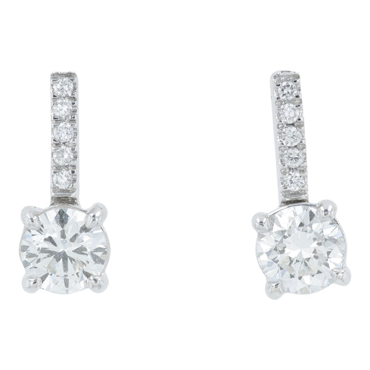 10K WG 1 CTW Lab Grown Diamond Earrings<p><strong>Lab Grown Diamond</p></strong>
