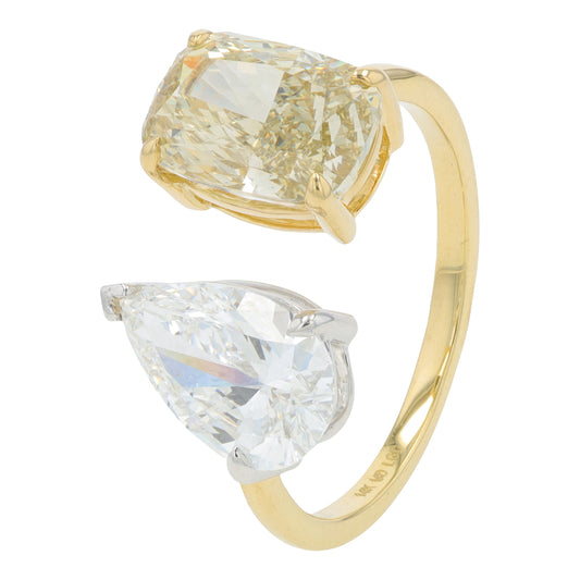 14K YG 4 CTW Lab Grown Diamond Cuff Ring<p><strong>Lab Grown Diamond</p></strong>