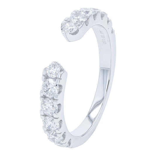 14K 1 CT Lab Grown Diamond Cuff Ring<p><strong>More Colors Available</p></strong><p><strong>Lab Grown Diamond</p></strong>