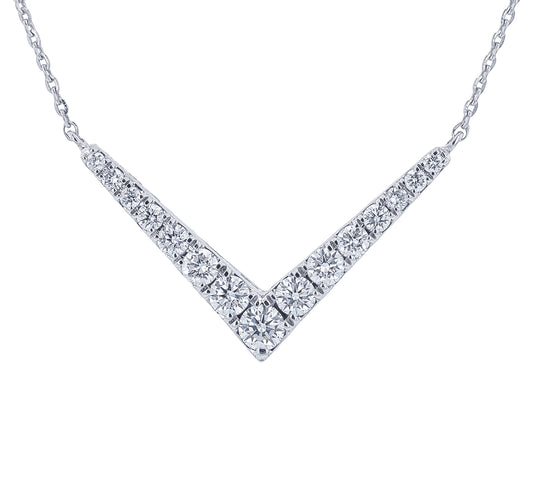 14K WG .49 CT Lab Grown Diamond Necklace<p><strong>Lab Grown Diamond</p></strong>