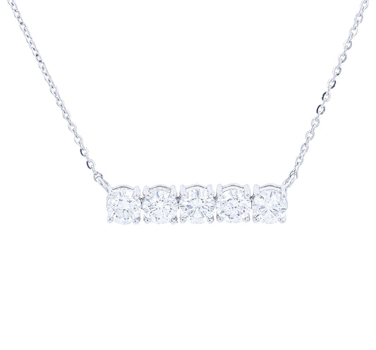 14K WG .97 CT Lab Grown Diamond Necklace<p><strong>Lab Grown Diamond</p></strong>