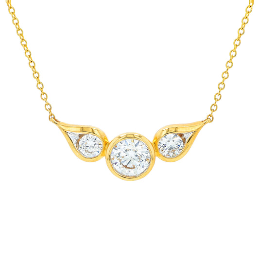 14K YG 1.50 CT Lab Grown Diamond Necklace<p><strong>Lab Grown Diamond</p></strong>