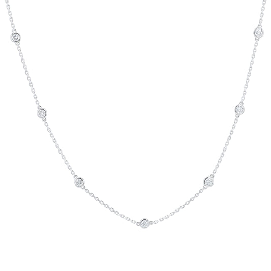 14K WG .75 CTW Lab Grown Diamond by the Yard Necklace<p><strong>Lab Grown Diamond</p></strong><p><strong>IGI Available</p></strong>