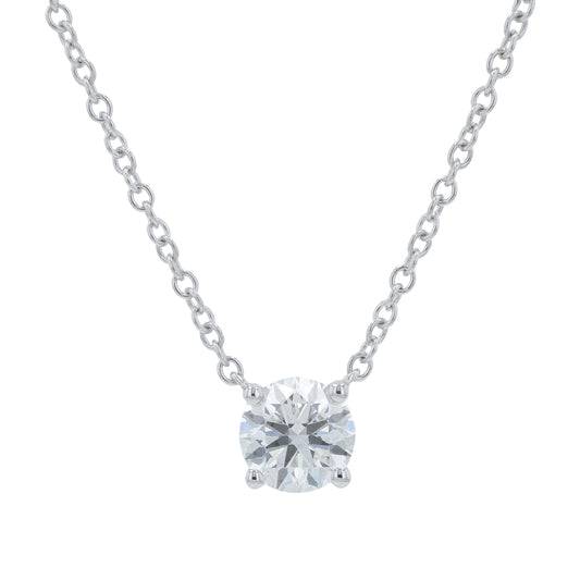 14K WG 1 CT Lab Grown Diamond Pendant<p><strong>Lab Grown Diamond</p></strong>