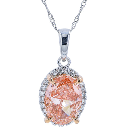14K WG 3 CTW Lab Grown Diamond Pendant<p><strong>Lab Grown Diamond</p></strong>