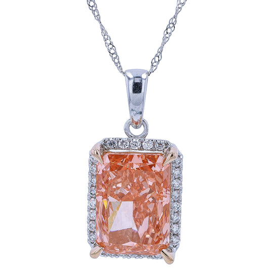 14K WG 5.75 CTW Diamond Pendant<p><strong>Lab Grown Diamond</p></strong>
