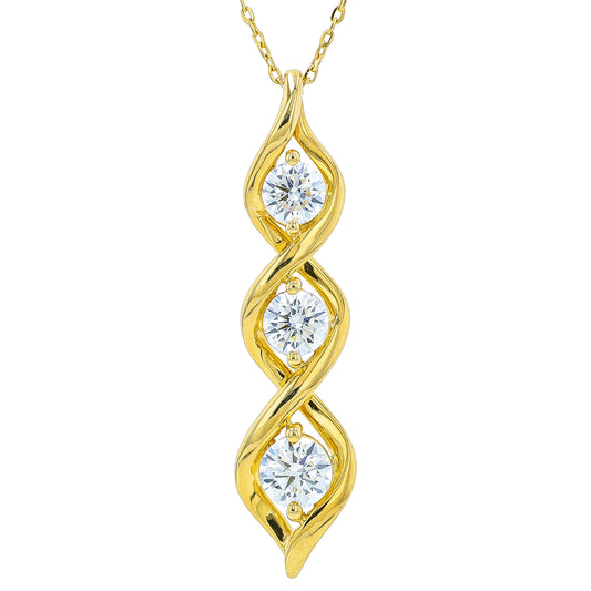 14K YG 1 CTW Lab Grown Diamond Pendant<p><strong>Lab Grown Diamond</p></strong>