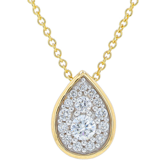 10K YG .25 CT Lab Grown Diamond Pendant<p><strong>Lab Grown Diamond</p></strong>