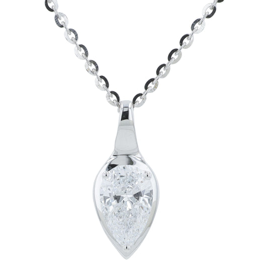 14K WG .70 CTW Diamond Pendant<p><strong>Lab Grown Diamond</p></strong>