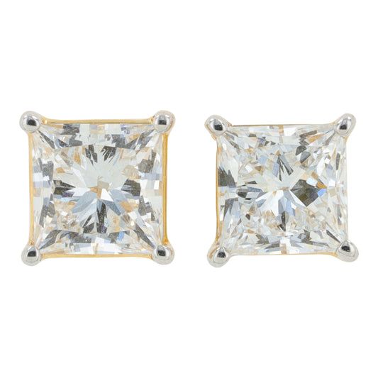 18K 1 CT Lab Grown Diamond Princess Cut Studs<p><strong>More Colors Available</p></strong><p><strong>Lab Grown Diamond</p></strong>