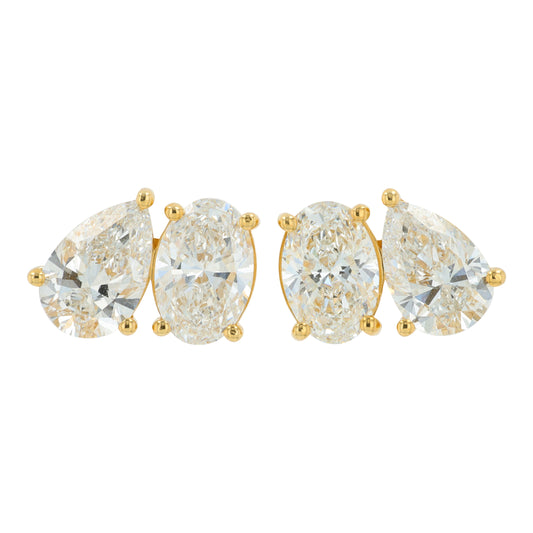 18K 4 CT Lab Grown Diamond Studs<p><strong>More Colors Available</p></strong><p><strong>Lab Grown Diamond</p></strong>