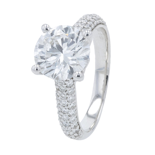 14K WG 3 CTW Lab Grown Diamond Engagement Ring<p><strong>Lab Grown Diamond</p></strong>