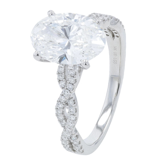 14K WG 2.75 CTW Lab Grown Diamond Engagement Ring<p><strong>Lab Grown Diamond</p></strong>