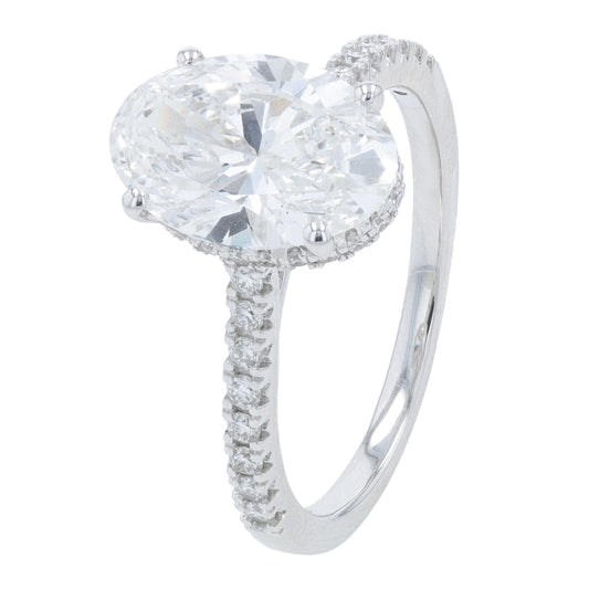 14K WG 3 CTW Lab Grown Diamond Engagement Ring<p><strong>Lab Grown Diamond</p></strong>