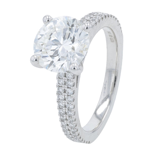 14K WG 3.38 CTW Lab Grown Diamond Engagement Ring<p><strong>Lab Grown Diamond</p></strong>