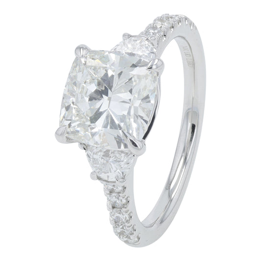 14K WG 3.50 CTW Lab Grown Diamond Engagement Ring<p><strong>Lab Grown Diamond</p></strong><p><strong>IGI Available</p></strong>