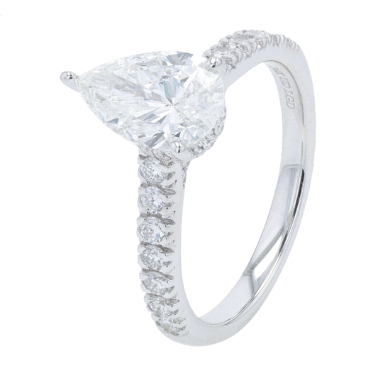 14K WG 2 CTW Lab Grown Diamond Engagement Ring<p><strong>Lab Grown Diamond</p></strong>