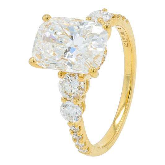 14K YG 4 CTW Lab Grown Diamond Engagement Ring<p><strong>Lab Grown Diamond</p></strong><p><strong>IGI Available</p></strong>