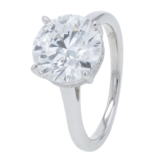 18K WG 4.10 CTW Lab Grown Diamond Engagement Ring<p><strong>Lab Grown Diamond</p></strong>