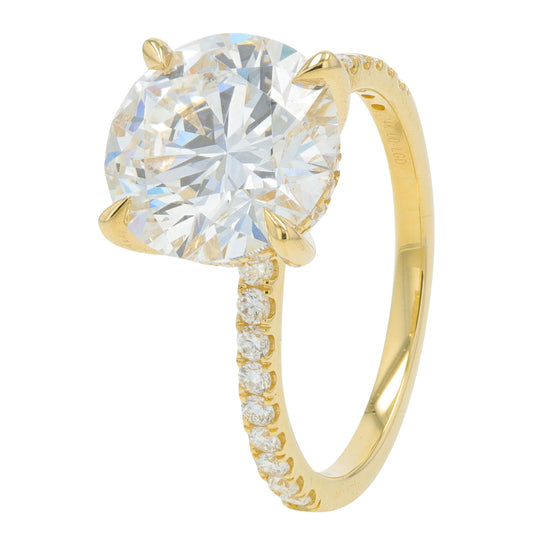 14K YG 4.33 CT Lab Grown Diamond Engagement Ring<p><strong>Lab Grown Diamond</p></strong>