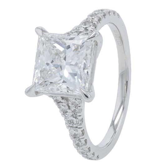 14K WG 3.50 CTW Lab Grown Diamond Engagement Ring<p><strong>Lab Grown Diamond</p></strong><p><strong>IGI Card Available</p></strong>