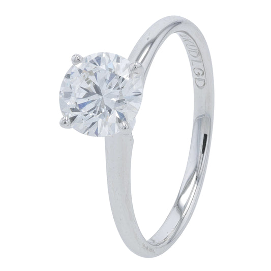 14K WG 1.15 CTW Lab Grown Diamond Solitaire Engagement Ring<p><strong>Lab Grown Diamond</p></strong>