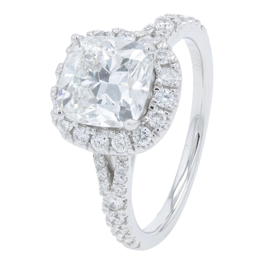 14K WG 3.10 CTW Lab Grown Diamond Engagement Ring<p><strong>Lab Grown Diamond</p></strong><p><strong>IGI Card Available</p></strong>