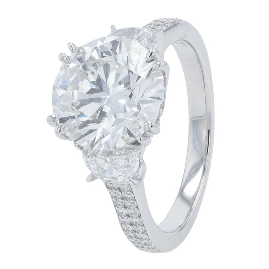 18K WG 4.75 CTW Lab Grown Diamond Engagement Ring<p><strong>Lab Grown Diamond</p></strong>
