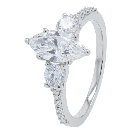 14K WG 1.65 CTW Lab Grown Diamond Engagement Ring<p><strong>Lab Grown Diamond</p></strong><p><strong>IGI Card Available</p></strong>