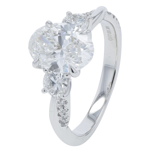 14K WG 2.60 CTW Lab Grown Diamond Engagement Ring<p><strong>Lab Grown Diamond</p></strong><p><strong>IGI Available</p></strong>