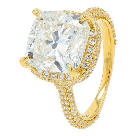 14K YG 6.77 CTW Lab Grown Diamond Engagement Ring<p><strong>Lab Grown Diamond</p></strong><p><strong>IGI Available</p></strong>
