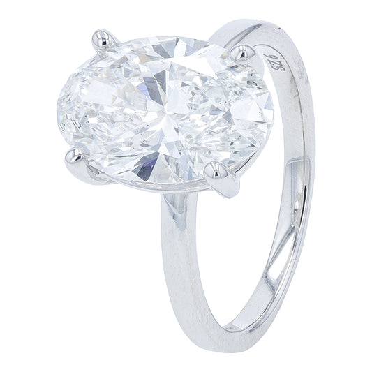 14K WG 4.07 CTW Lab Grown Diamond Engagement Ring<p><strong>Lab Grown Diamond</p></strong>