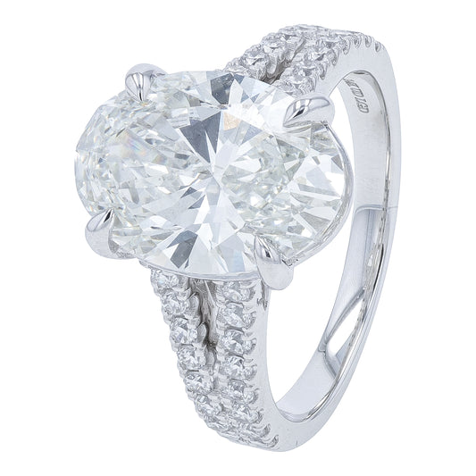 14K WG 5.50 CTW Lab Grown Diamond Engagement Ring<p><strong>Lab Grown Diamond</p></strong><p><strong>IGI Available</p></strong>