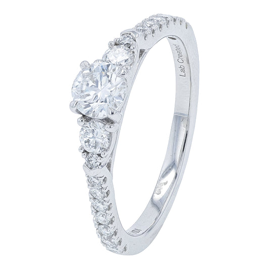 14K WG .75 CTW Lab Grown Diamond Engagement Ring<p><strong>Lab Grown Diamond</p></strong>
