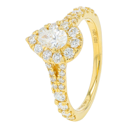 14K YG 1 CTW Lab Grown Diamond Engagement Ring<p><strong>Lab Grown Diamond</p></strong>