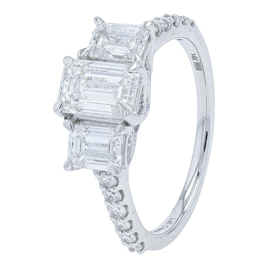 14K WG 2 CTW Lab Grown Diamond Engagement Ring<p><strong>Lab Grown Diamond</p></strong>