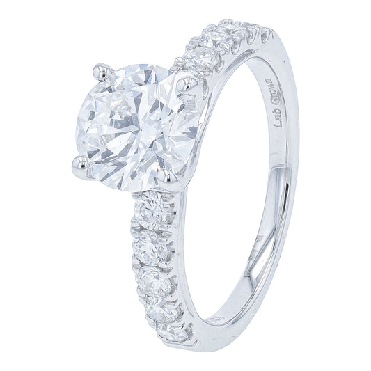 14K WG 2.67 CTW Lab Grown Diamond Engagement Ring<p><strong>Lab Grown Diamond</p></strong>