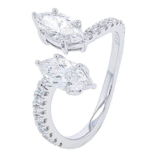 14K 1.33 CT Lab Grown Diamond Bypass Ring<p><strong>More Colors Available</p></strong><p><strong>Lab Grown Diamond</p></strong>