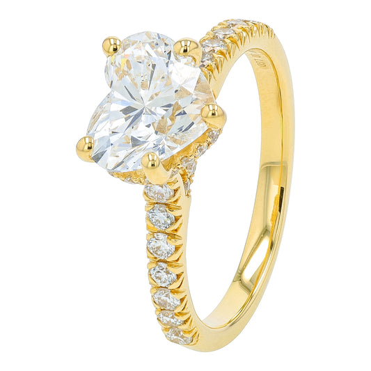 14K 2.50 CT Lab Grown Diamond Heart Engagement Ring<p><strong>Lab Grown Diamond</p></strong><p><strong>IGI Available</p></strong>