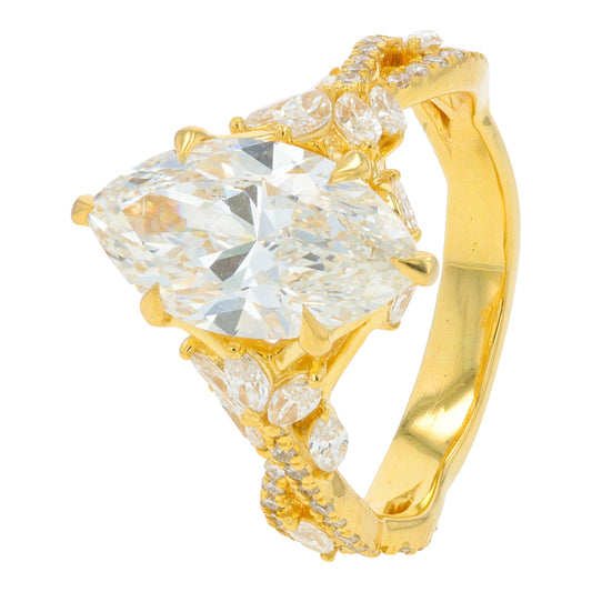 14K YG 4 CTW Lab Grown Diamond Engagement Ring<p><strong>Lab Grown Diamond</p></strong><p><strong>IGI Available</p></strong>