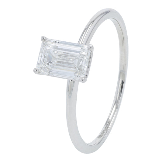 18K 1 CT Lab Grown Diamond Engagement Emerald Ring<p><strong>Lab Grown Diamond</p></strong><p><strong>More Colors Available</p></strong>