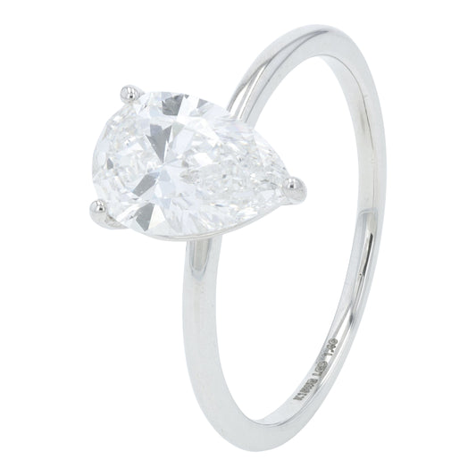 18K WG 1.40 CTW Lab Grown Diamond Engagement Ring<p><strong>Lab Grown Diamond</p></strong>