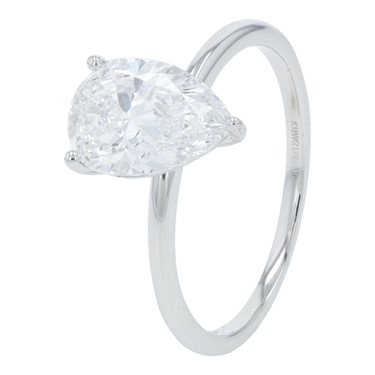 18K WG 1.50 CTW Lab Grown Diamond Engagement Ring<p><strong>Lab Grown Diamond</p></strong>