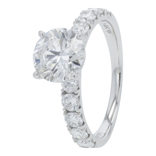 14K WG 2.50 CTW Lab Grown Diamond Engagement Ring<p><strong>Lab Grown Diamond</p></strong>