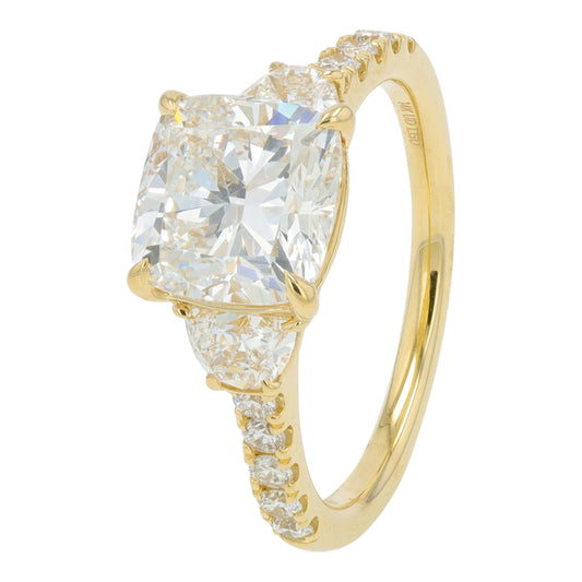 14K YG 3.50 CT Lab Grown Diamond Engagement Ring<p><strong>Lab Grown Diamond</p></strong><p><strong>IGI Available</p></strong>