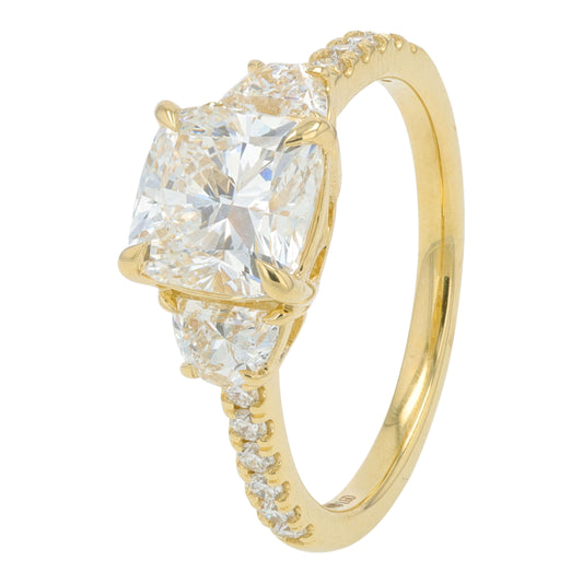 14K YG 2.50 CT Lab Grown Diamond Engagement Ring<p><strong>Lab Grown Diamond</p></strong><p><strong>IGI Available</p></strong>