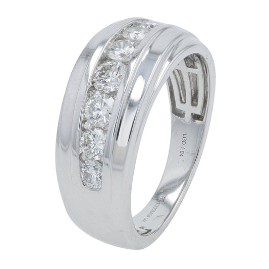 14K WG 1 CTW Lab Grown Diamond Gents Wedding Band<p><strong>Lab Grown Diamond</p></strong>