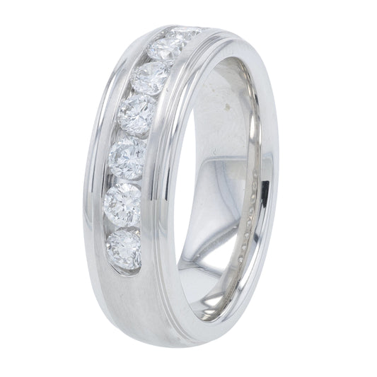 14K WG 1 CTW Lab Grown Diamond Gents Wedding Band<p><strong>Lab Grown Diamond</p></strong>